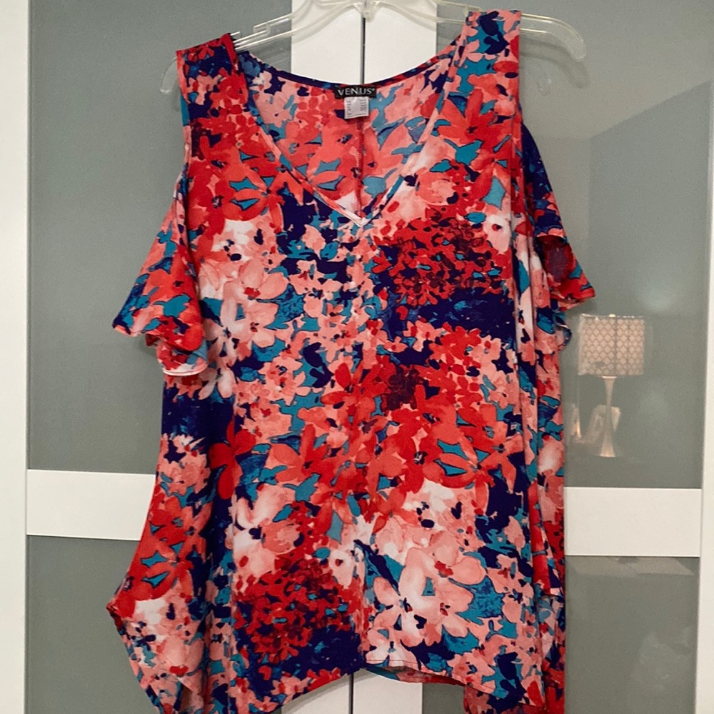 Venus Cold Shoulder multi color Blouse